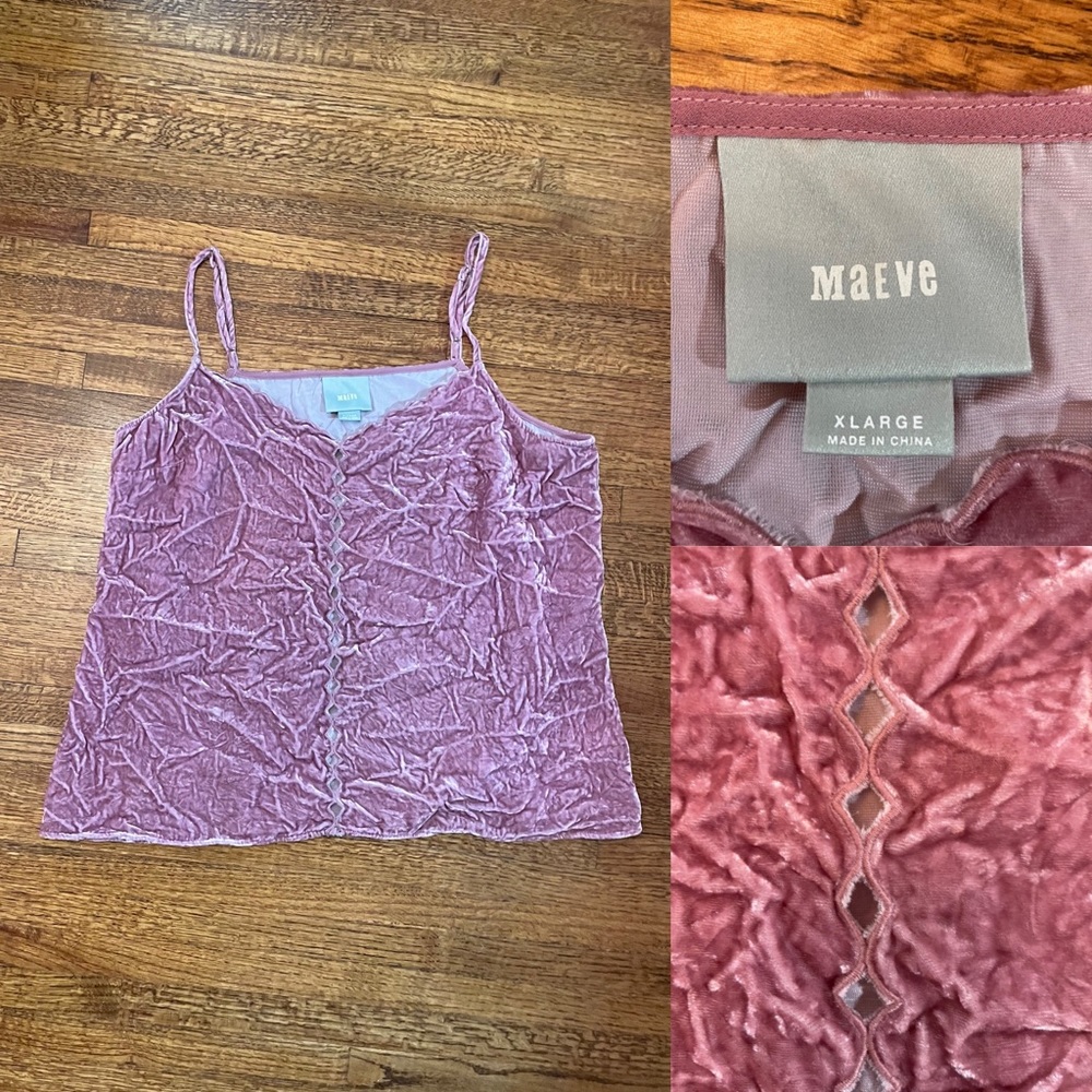 crushed velvet tank top !!